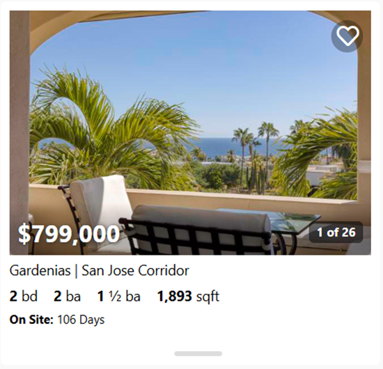 Gardenias | San Jose Corridor | Cabo Real Condos For Sale