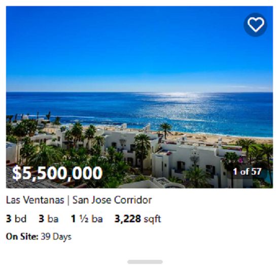 Modern Cabo Real estate with sleek architecture, spacious balcony, and Sea of Cortez views